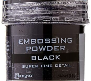 Ranger Embossing Powder, .56 Ounce Jar, Super Fine Black