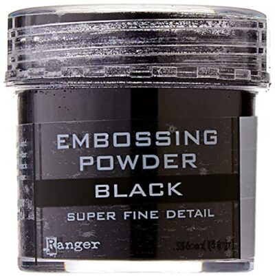 Ranger Embossing Powder, .56 Ounce Jar, Super Fine Black