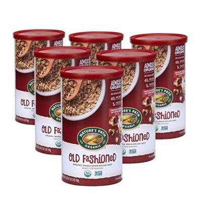 Nature?s Path Organic Old Fashioned Whole Grain Rolled Oats, 18 Ounce Canister (Pack of 6), Non-GMO, 40g Whole Grains, 5g Plant Based Protein, Great for Overnight Oats - Image 2