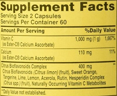 Ester-C? 500 mg with Citrus Bioflavonoids Capsules 120 - Image 7