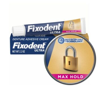 Fixodent Ultra Max Hold Denture Adhesive, 2.2 oz, (Packaging may vary)