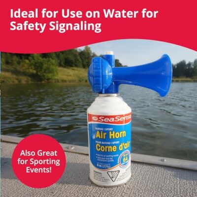 SeaSense Air Horn ? Large Size (3.5 oz), 118 dB ? Loud 1 Mile Range, Meets EPA & USCG Standards ? Great for Boat & Marine Safety, Ideal for Sporting Events Such as Football & Soccer - Image 2