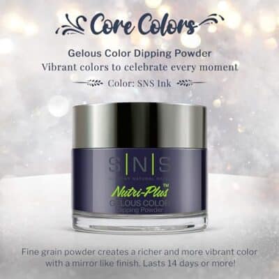 SNS Nail Dip Powder, Gelous Color Dipping Powder - SNS Ink (Blue, Navy/Indigo, Cream) - Long-Lasting Dip Nail Color Lasts 14 Days - Low-Odor & No UV Lamp Required - 1oz - Image 2