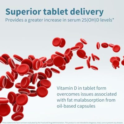 Pure & Essential Daily Vegetarian Vitamin D3 2000iu, Cholecalciferol, 365 Small Tablets, 1-A-Day 1-Year Supply, by Igennus - Image 4