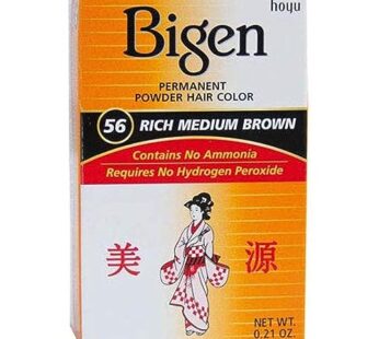 Bigen Hair Color Powder #56 Rich Medium Brown – 1 pc,(Hoyu)