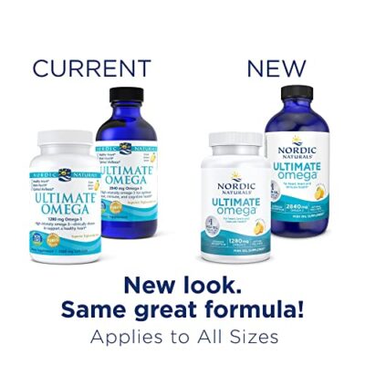 Nordic Naturals Ultimate Omega Liquid, Lemon Flavor - 4 oz - 2840 mg Omega-3 - High-Potency Omega-3 Fish Oil Supplement with EPA & DHA - Promotes Brain & Heart Health - Non-GMO - 24 Servings - Image 5