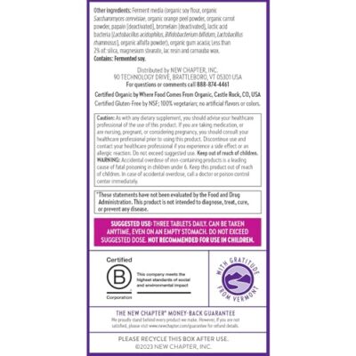 New Chapter, Postnatal Vitamins Lactation Supplement, Complete Multivitamin with Fermented Vitamin D3 + B Vitamins, Made with Organic Vegetables & Herbs, Non-GMO Ingredients, 96 Count - Image 8