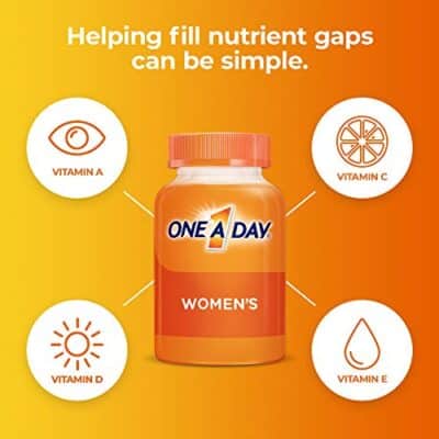 One A Day Women?s Multivitamin Gummies, Supplement with Vitamin A, Vitamin C, Vitamin D, Vitamin E and Zinc for Immune Health Support, Calcium & more, Orange, 230 count, Fruity - Image 3