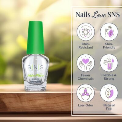 SNS Base Coat Nail Polish for Nail Dip Powder, Gel Base - Long-Lasting & Fast-Drying Nail Strengtheners Gel Base - Low-Odor & No UV Lamp Required - 0.5 Oz - Image 2