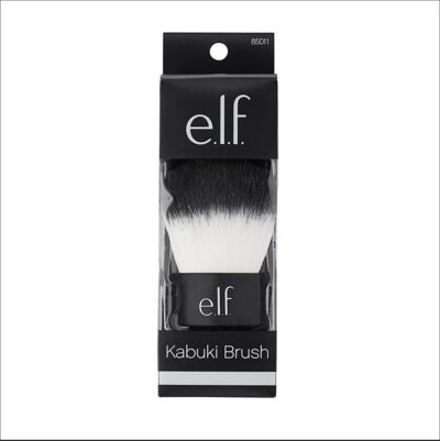 e.l.f., Kabuki Face Brush, Synthetic Haired, Versatile, Compact, Applies Bronzer, Powder, or Highlighter, Soft, Absorbent, Wet or Dry Product, Compact, Travel-Size, 0.64 Oz - Image 4