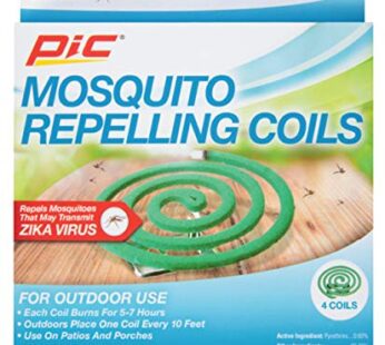 PIC C-4-12 Mosquito Repellent Coils (4 Pack), 4 Count (Pack of 1), Brown/A