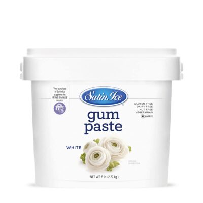 Satin Ice White Gum Paste, Vanilla, 5 Pounds