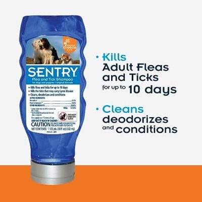 SENTRY Flea and Tick Shampoo for Dogs, Rid Your Dog of Fleas, and Ticks Tropical Breeze, 18 Fl Oz (Pack of 1) - Image 2