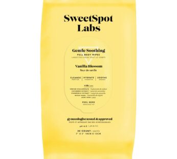 SweetSpot Labs Body + Feminine Wipes | Hydrating, Soothing, Gentle | pH balanced to Vulva (External Vagina) | Vanilla Blossom, 30 Ct