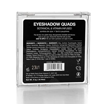 Palladio Eyeshadow Quads, Velvety Pigmented Blendable Matte, Metallic and Shimmer Finishes, Creamy Formula, Four Way Quad Eye Shadow Palette, Talc-Free (Ballerina) - Image 2