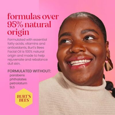 Burt's Bees Gua Sha Face Oil With Rosehip Seed Extract, Reduces Appearance of Fine Lines and Wrinkles, Use with Ice Roller & Facial Tools, Natural Origin Skin Care, 0.51 fl. oz. - Image 6