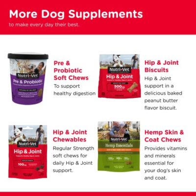 Nutri-Vet Hip & Joint Chewable Dog Supplements- Formulated with Glucosamine & Chondroitin for Dogs- 90 Count - Image 7
