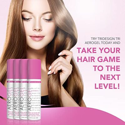 TRI Design Aerogel Hair Spray - Extra Hold, Free & Clear Hairspray Firm Hold for Women and Men, Travel, Volume Fixer & Non-Sticky Hairspray Essentials, Flexible Spray Nozzle Bottle - (3oz, Pack of 4) - Image 6
