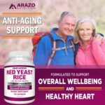 Arazo Nutrition Red Yeast Rice Extract 1200 MG ? Citrinin Free Supplement ? Vegetarian 120 Capsules - Image 5