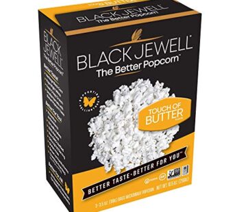 Black Jewell Gourmet Microwave Popcorn, Touch of Butter, 10.5 Ounces (Pack of 6)