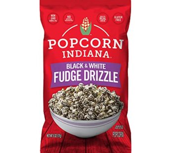 Popcorn Indiana Fudge Drizzled Black & White Popcorn, 6 Oz