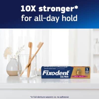 Fixodent Ultra Max Hold Denture Adhesive, 2.2 oz, (Packaging may vary) - Image 4