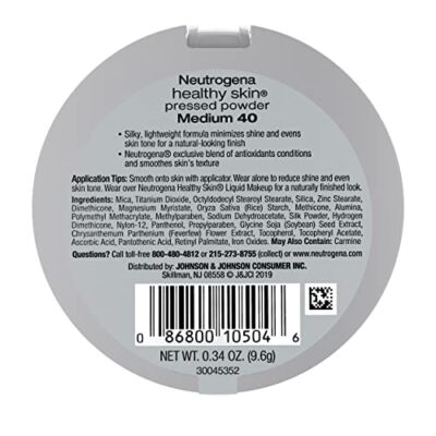 Neutrogena Healthy Skin Pressed Makeup Powder Compact with Antioxidants & Pro Vitamin B5, Evens Skin Tone, Minimizes Shine & Conditions Skin, Medium 40,.34 oz (Pack of 2) - Image 6
