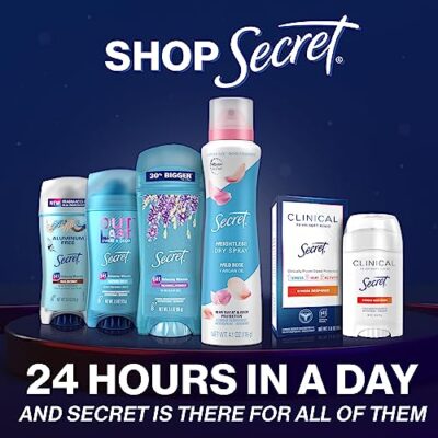 Secret Antiperspirant Deodorant for Women, Protecting Powder Scent, Clear Gel, Outlast Xtend, 2.6 Oz (Pack of 6) - Image 10