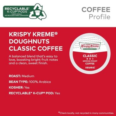 Krispy Kreme Classic, Single-Serve Keurig K-Cup Pods, Medium Roast Coffee, 24 Count - Image 8