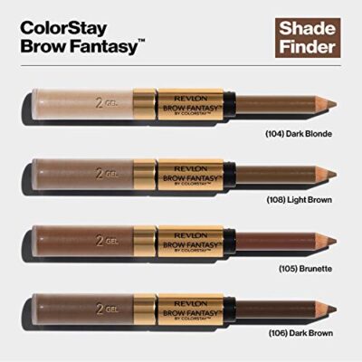 Revlon Eyebrow Gel & Pencil, ColorStay Brow Fantasy 2-in-1 Eye Makeup, Longwearing with Precision Tip, 105 Brunette, 0.04 Oz - Image 6