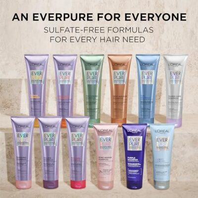 L'Oreal Paris Blonde Sulfate Free Shampoo for Color-Treated Hair, Neutralizes Brass + Balances, EverPure, 8.5 Fl Oz (Packaging May Vary) - Image 9