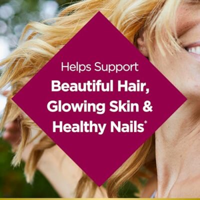 Nature's Bounty Optimal Solutions Hair, Skin & Nails Formula, with 3,000 mcg Biotin, 60 Coated Caplets - Image 3