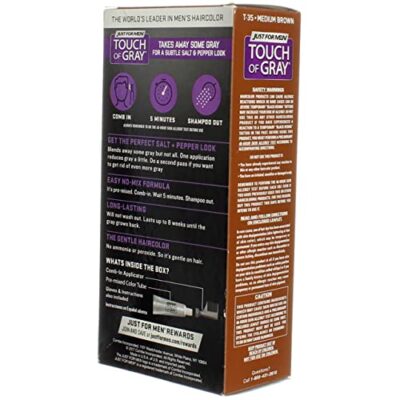 JUST FOR MEN Touch of Gray Haircolor T-35 Medium Brown, 1 Each ( Pack of 2 ) - Image 5