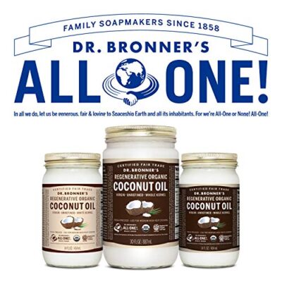 Dr. Bronner's - Organic Virgin Coconut Oil (White Kernel, 14 ounce) - Coconut Oil for Cooking, Baking, Hair & Body, Unrefined & Fresh-Pressed, Mild Flavor, Versatile, Fair Trade, Vegan, Non-GMO - Image 6