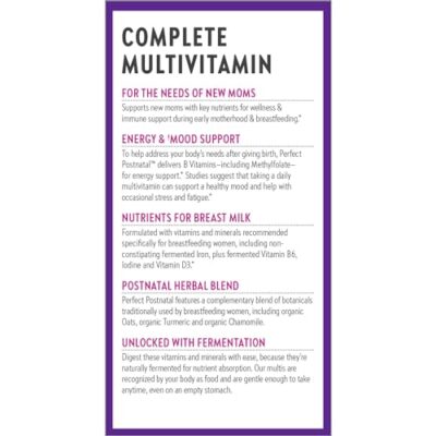 New Chapter, Postnatal Vitamins Lactation Supplement, Complete Multivitamin with Fermented Vitamin D3 + B Vitamins, Made with Organic Vegetables & Herbs, Non-GMO Ingredients, 192 Count - Image 9