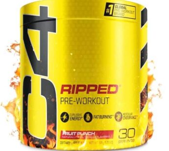 Cellucor C4 Ripped Pre Workout Powder Fruit Punch – Creatine Free + Sugar Free Preworkout Energy Supplement for Men & Women – 150mg Caffeine + Beta Alanine + Weight Loss – 30 Servings