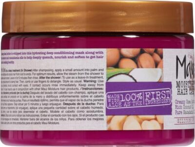 Maui Moisture Heal & Hydrate + Shea Butter Hair Mask & Leave-In Conditioner Treatment to Deeply Nourish Curls & Help Repair Split Ends, Vegan, Silicone, Paraben & Sulfate-Free, 12 Ounce - Image 15