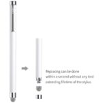 Stylus Pens for Touch Screens, ChaoQ 4 Pcs Mesh Fiber Stylus, with 4 Replaceable Mesh Tips and 4 Replaceable Rubber Tips (Silver, Black, White, Champagne) - Image 5