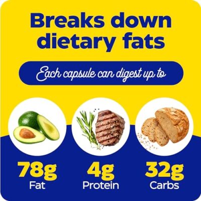 Enzymedica Lypo Gold, Digestive Enzymes for Fat Digestion, Offers Fast Acting Gas & Bloating Relief, 60 Count - Image 5