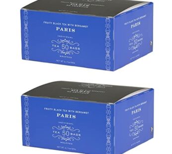 Harney & Sons Paris Tea Bags – Box of 50 Tea Bags (Pack of 2) Fruity Black Tea with Bergamot