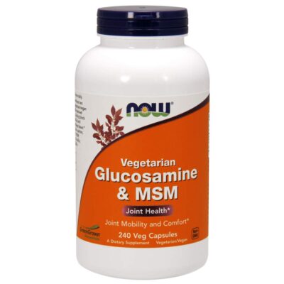NOW Supplements, Glucosamine & MSM (GreenGrown? Glucosamine), Vegetarian, 240 Veg Capsules