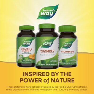 Nature's Way Vitamin C with Bioflavonoids, Immune Support*, 1000 mg per serving, 250 Capsules - Image 7