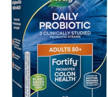 Nature’s Way Fortify 50+ Daily Probiotic for Men and Women, 30 Billion Live Cultures, Colon, Digestive, and Immune Health Support* Supplement, 30 Capsules (Packaging May Vary)