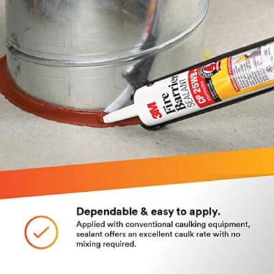 3M Fire Barrier Sealant CP 25WB+ - for Commercial, Industrial and Residential Applications - Cartridge, 10.1 fluid ounces - Red - Image 5