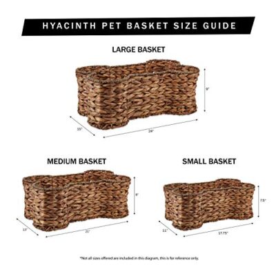Bone Dry Pet Storage Collection Bone Shape Hyacinth Toy Basket, Natural, Medium - Image 10