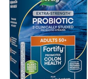 Nature?s Way Fortify Extra Strength? Probiotic Age 50+, 50 Billion Live Cultures, 11 Strains, Prebiotics, Digestive Health*, Immune Support*, Colon Health*, 30 Capsules (Packaging May Vary)