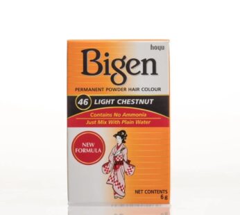 Bigen Powder Hair Color #46 Light Chestnut 0.21oz (6 Pack)