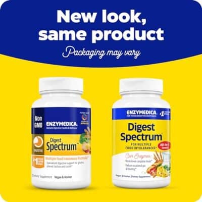 Enzymedica Digest Spectrum, Digestive Enzymes for Multiple Food Intolerances, Offers Fast-Acting Gas & Bloating Relief, 30 Count - Image 2