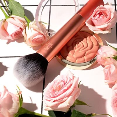 Real Techniques Ultra Plush Powder Makeup Brush, For Setting Powder, Bronzer, & Blush, Sheer, Buildable Coverage, Large, Fluffy Powder Brush, Vegan, Cruelty-Free & Synthetic Bristles, 1 Count - Image 8