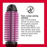 REVLON Silicone Bristle Heated Hair Styling Brush, Black, 1 inch barrel - Image 2